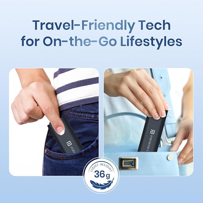 Portronics Snapcase 3 60W Multifunctional Fast Charging Data Cable Kit, Conversion Set USB A & Type C to Male Micro/Type C/Lightning, Data Transfer, Sim Storage, Sim Eject Pin, Pocket Size(Blue)