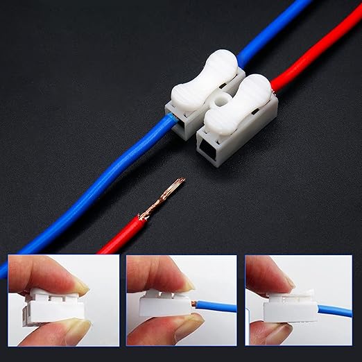 Electronic spices 2 line Electrical cable quick splice push lock wire connector pack of 20 pcs