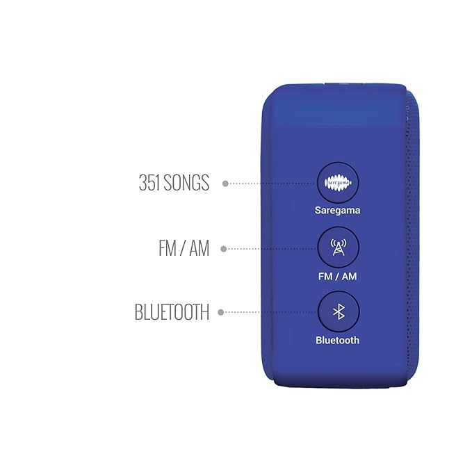 Saregama Carvaan Mini Hindi 2.0- Music Player with Bluetooth/FM/AM/AUX (Regal Blue)